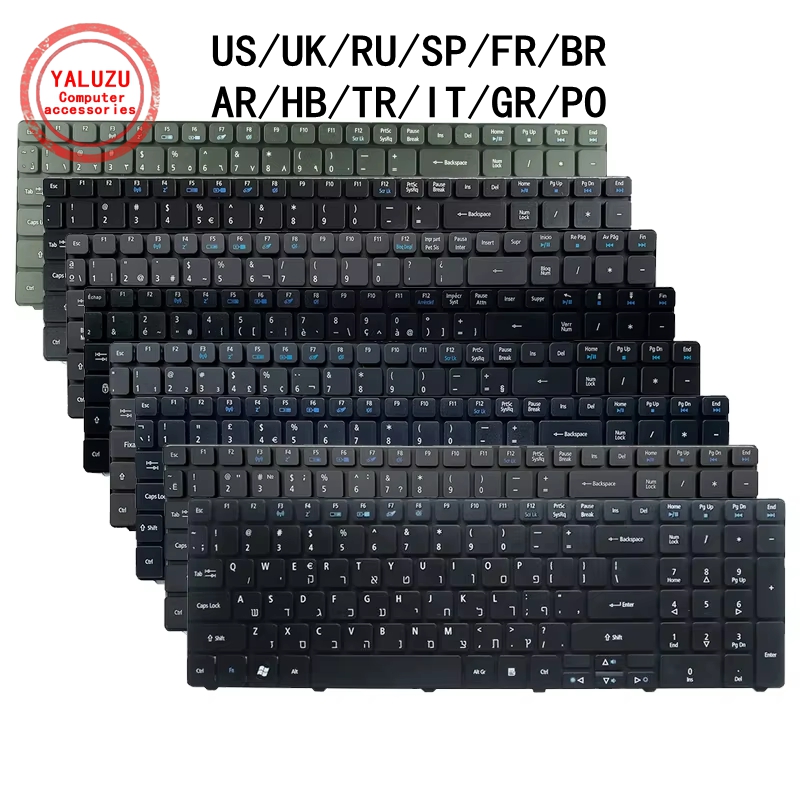 Laptop Accessories Acer - US/UK/RU/SP/FR/BR/AR/HB/TR/IT/GR/PO Laptop Keyboard For ACER 5740/G