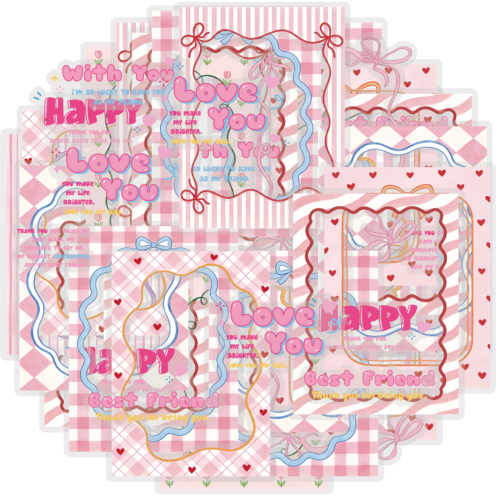 Laptop Accessories Display - Etori Life Pink-Toned Sweet Border Journal