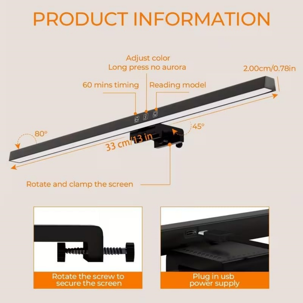 LED Screen Light Bar Computer  - огляд і ціна Monitor Portable Usb