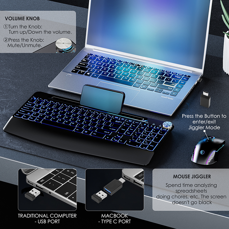 2.4G&Type-C Wireless Keyboard  - огляд і ціна Laptop Accessories Combo
