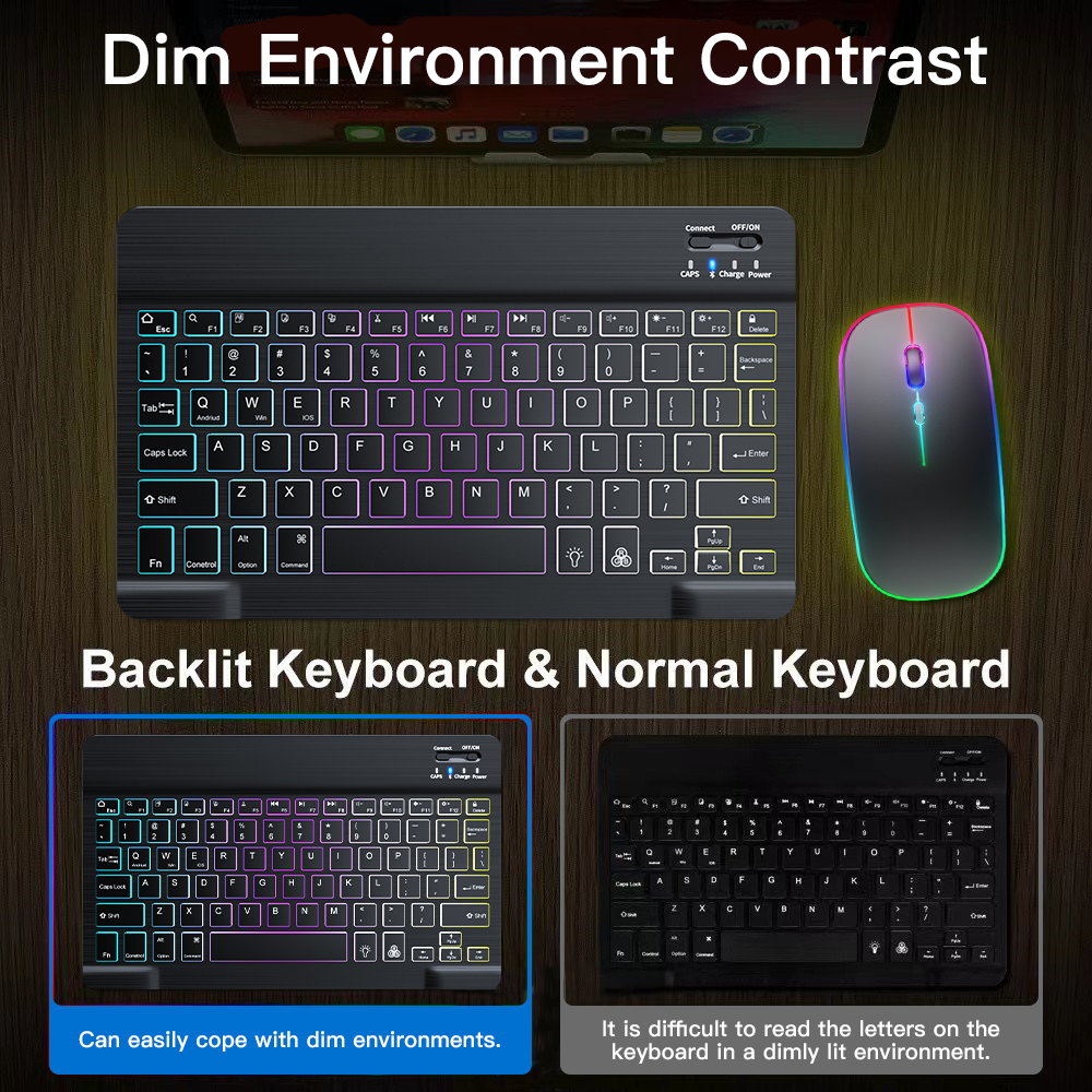 Backlit Backlight Bluetooth Ke - огляд і ціна Laptop Accessories Combo