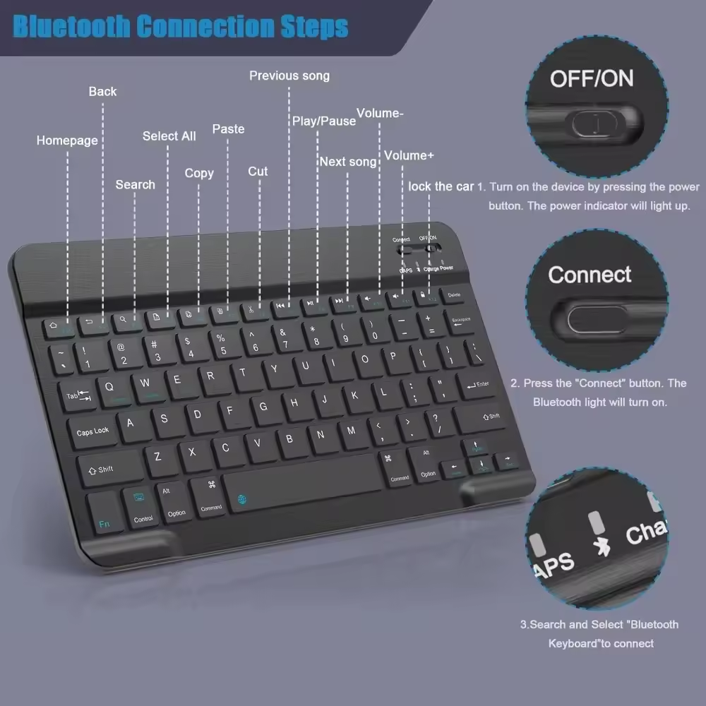 Bluetooth Wireless Keyboard Mo - огляд і ціна Laptop Accessories Combo