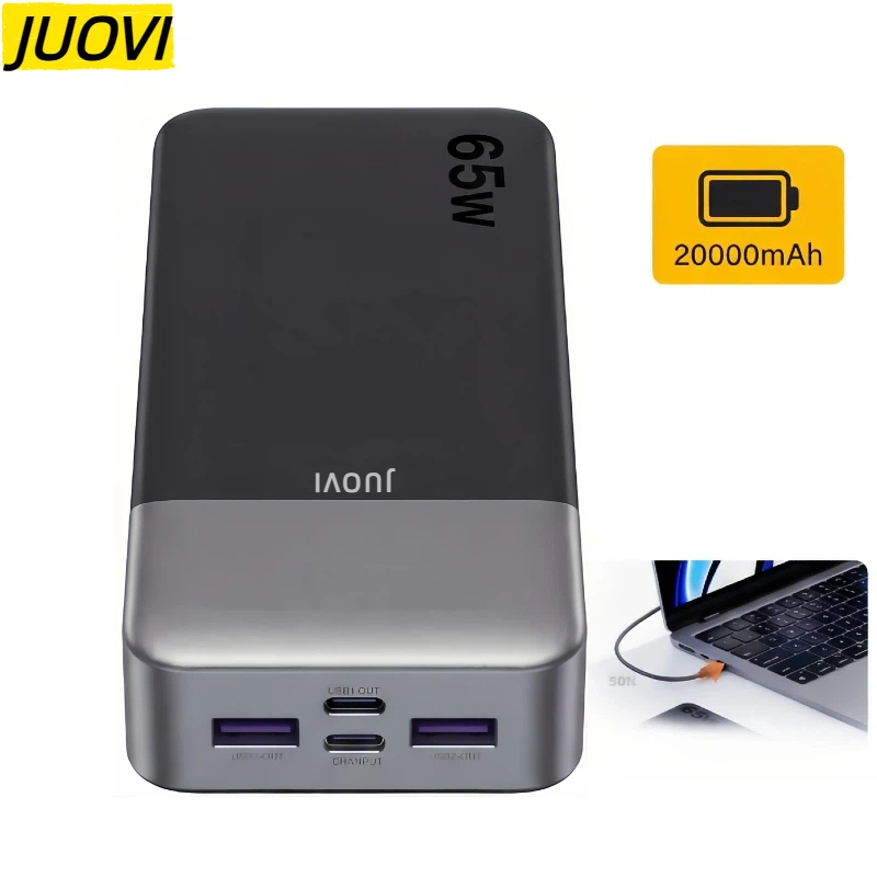 JUOVI 20000mAh Power Bank 65W  - огляд і ціна Laptop Accessories Display