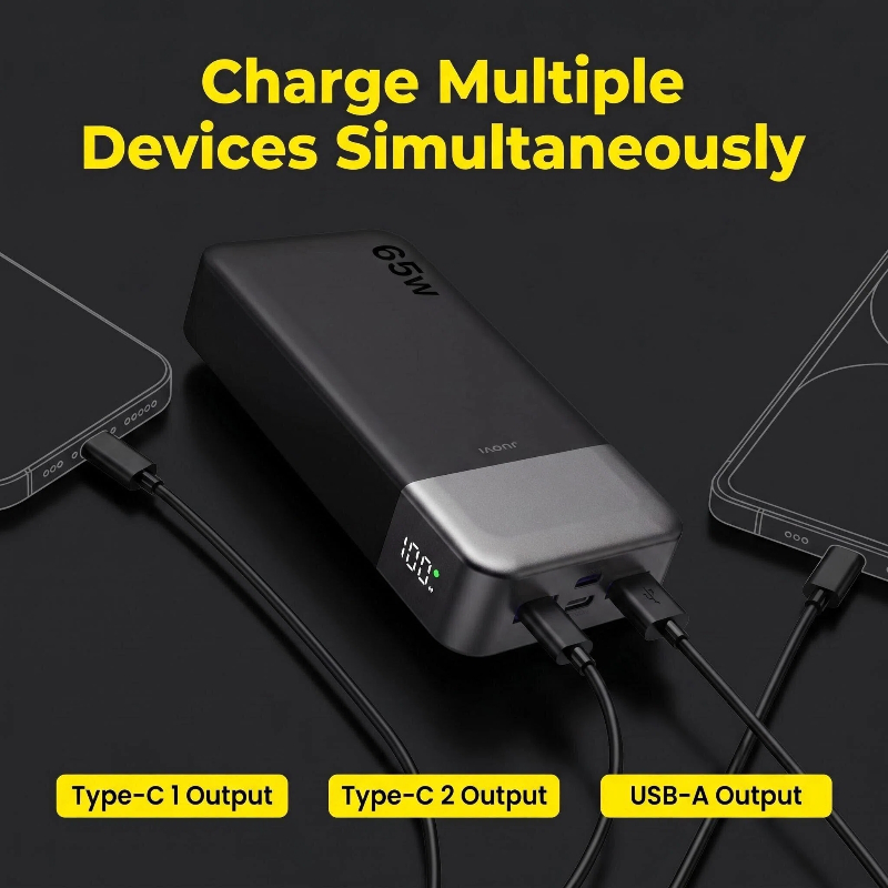 JUOVI 20000mAh Power Bank 65W  - огляд і ціна Laptop Accessories Display