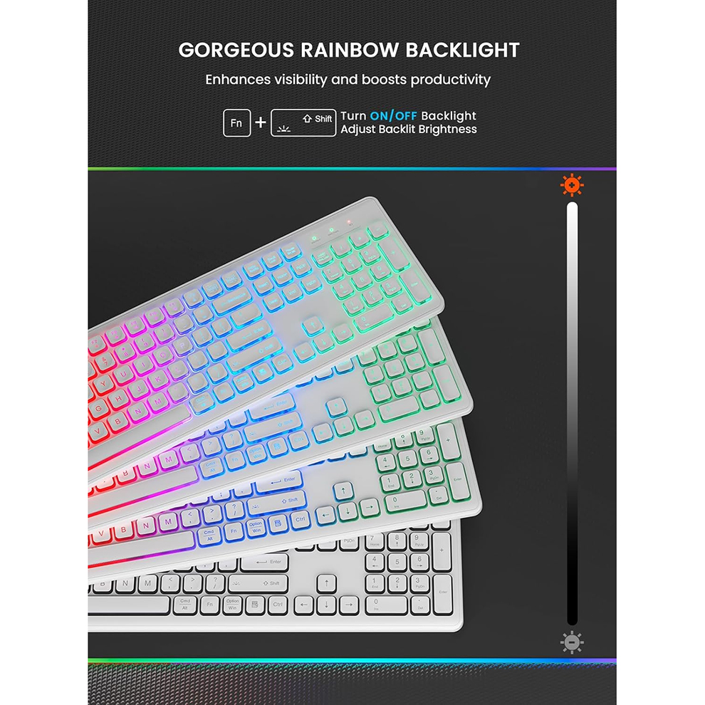 Backlit Wireless Keyboard and  - огляд і ціна Laptop Accessories Combo